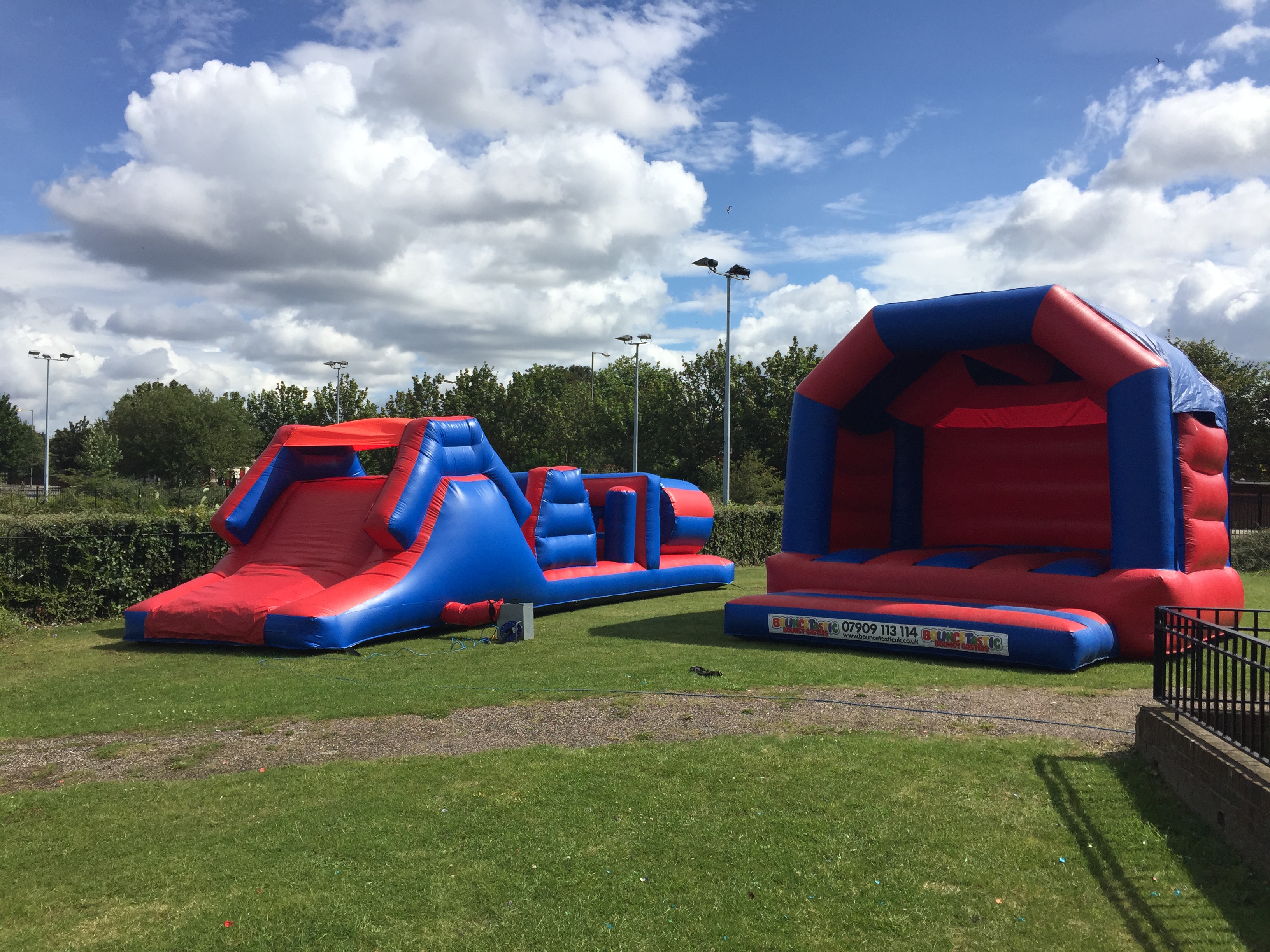 assault course and bouncy castle package